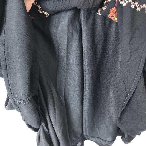 Old Navy Women's Sleeveless Black Embroidered Floral Shift Dress w/Tassels XL - Picture 9 of 9